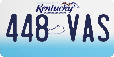 KY license plate 448VAS