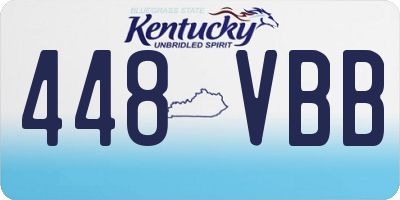 KY license plate 448VBB