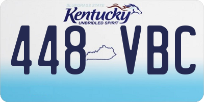 KY license plate 448VBC