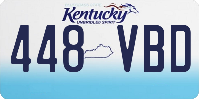 KY license plate 448VBD