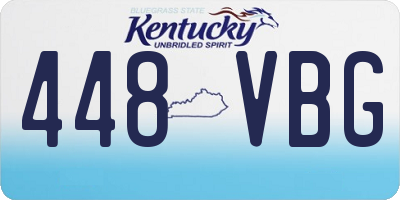 KY license plate 448VBG