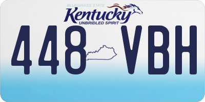 KY license plate 448VBH