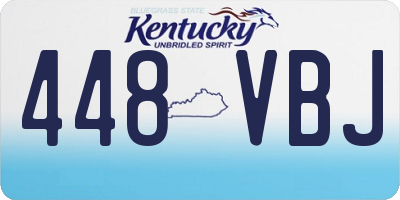 KY license plate 448VBJ