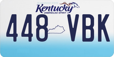 KY license plate 448VBK