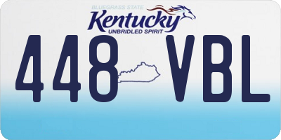KY license plate 448VBL