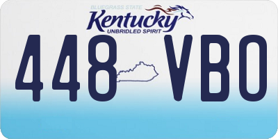 KY license plate 448VBO