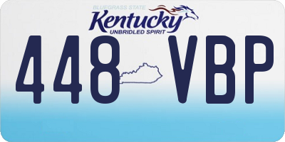 KY license plate 448VBP