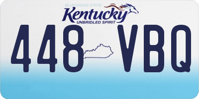 KY license plate 448VBQ