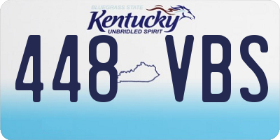 KY license plate 448VBS