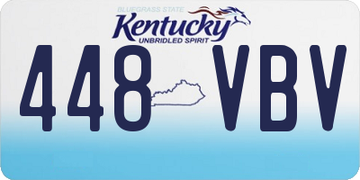 KY license plate 448VBV