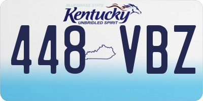 KY license plate 448VBZ