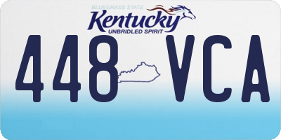 KY license plate 448VCA