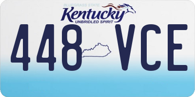KY license plate 448VCE