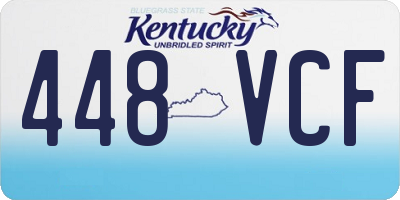 KY license plate 448VCF