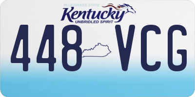 KY license plate 448VCG