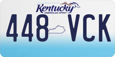 KY license plate 448VCK