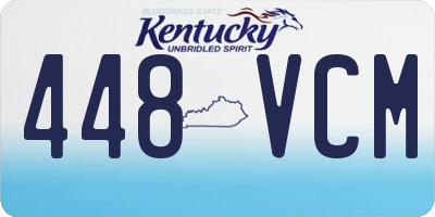 KY license plate 448VCM