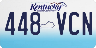 KY license plate 448VCN