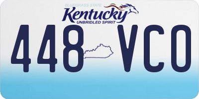 KY license plate 448VCO