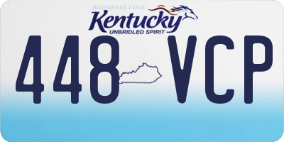 KY license plate 448VCP