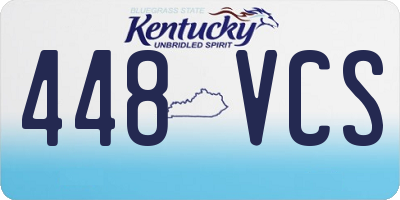 KY license plate 448VCS