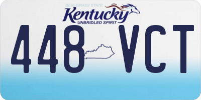 KY license plate 448VCT