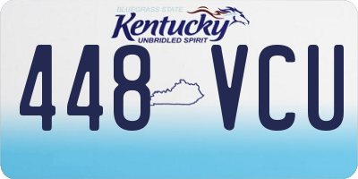 KY license plate 448VCU