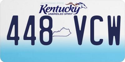 KY license plate 448VCW