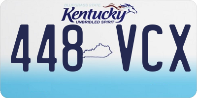 KY license plate 448VCX