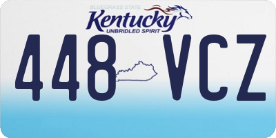 KY license plate 448VCZ