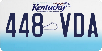 KY license plate 448VDA
