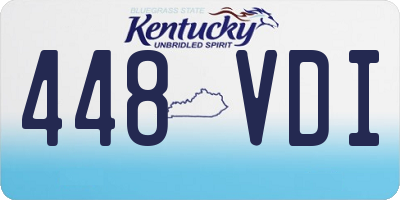 KY license plate 448VDI