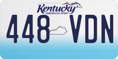 KY license plate 448VDN