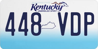 KY license plate 448VDP