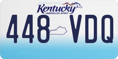KY license plate 448VDQ