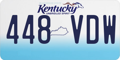 KY license plate 448VDW
