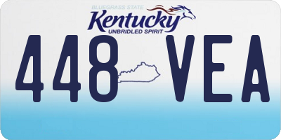 KY license plate 448VEA