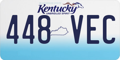 KY license plate 448VEC