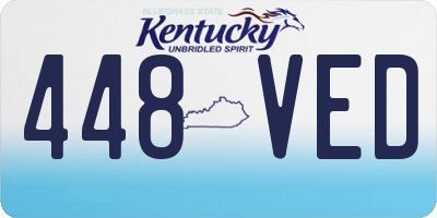 KY license plate 448VED