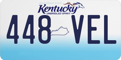 KY license plate 448VEL