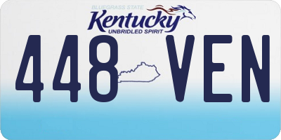KY license plate 448VEN
