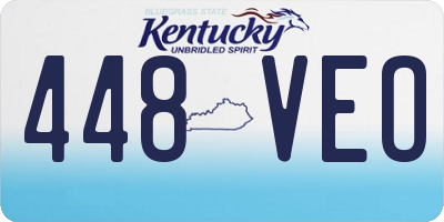KY license plate 448VEO