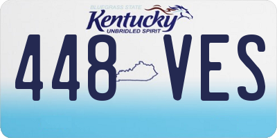 KY license plate 448VES