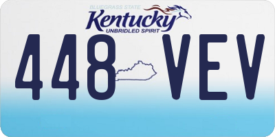 KY license plate 448VEV