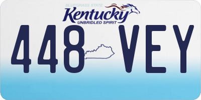 KY license plate 448VEY