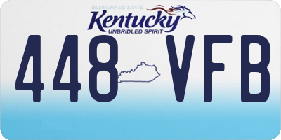 KY license plate 448VFB