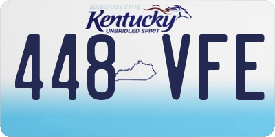 KY license plate 448VFE