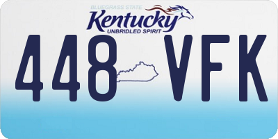 KY license plate 448VFK