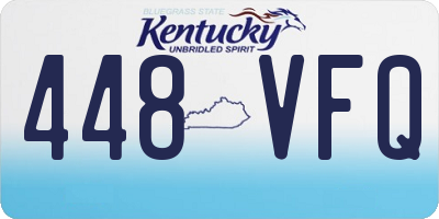 KY license plate 448VFQ