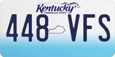 KY license plate 448VFS